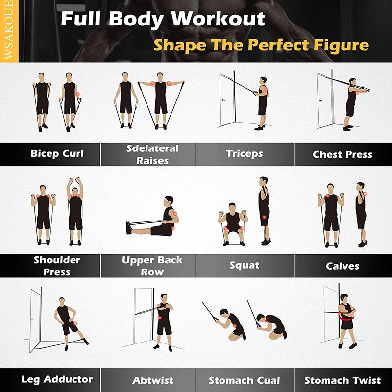 Resistance Band Set With Handles