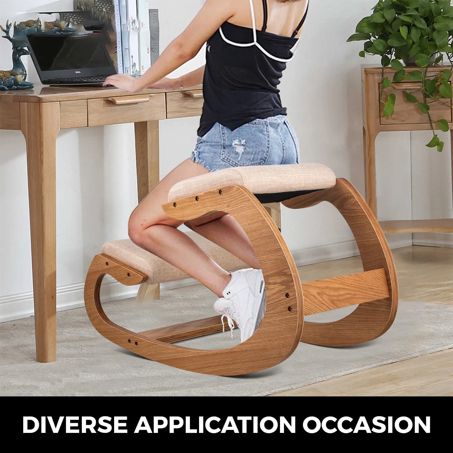 Rocking Wooden Kneeling Chair