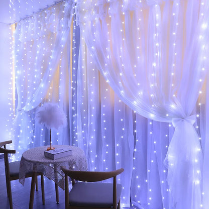 Christmas Curtain Light Garland