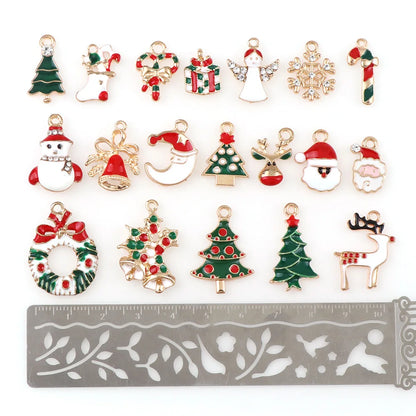 New Year Fashion Metal Alloy Christmas Charm Decor Set