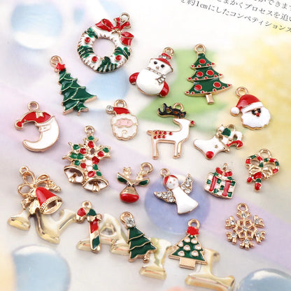 New Year Fashion Metal Alloy Christmas Charm Decor Set