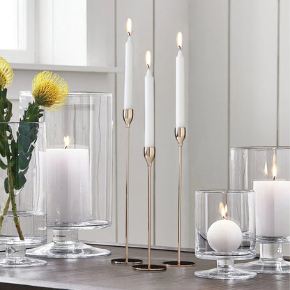 Modern Gold Metal Candlestick Holders – Elegant Tapered Candle Holders