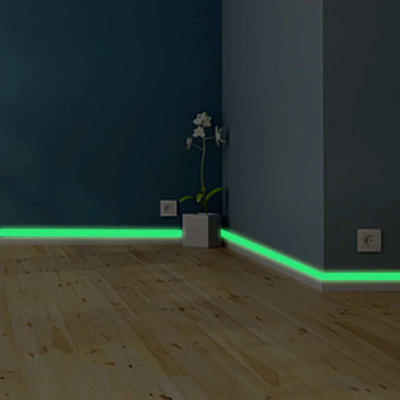 Luminous Band Baseboard Wall Sticker – Glow in the Dark Decals for Living Room, Bedroom & DIY Home Decoration