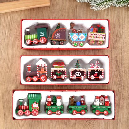 Christmas Wooden Train Decoration – Merry Christmas Ornament