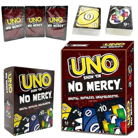 UNO No Mercy Super Mario Card Game – Fun Board Game for Kids & Adults, Christmas Gift & Party Toy