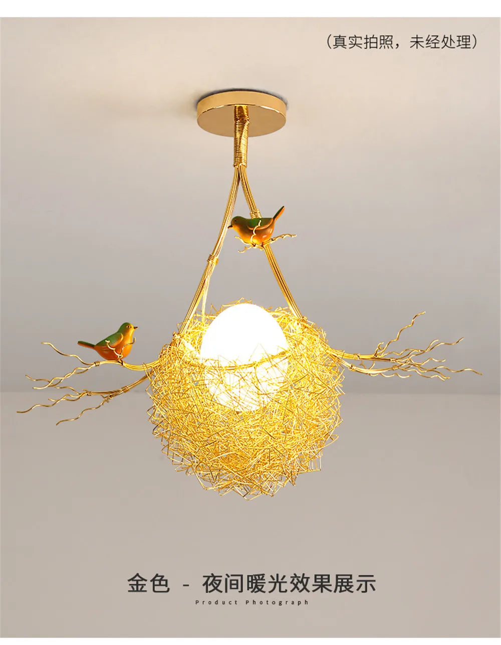 Bird Egg Shaped Chandelier – Rustic Luxury Hanging Minimalist Lamp for Living Room, Dining Table, Kitchen Island & Loft