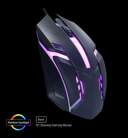 Gaming S1 Sports LED Backlit Wired Mouse – USB Wired for Desktop, Laptop, Mute Office Computer & Gaming Use