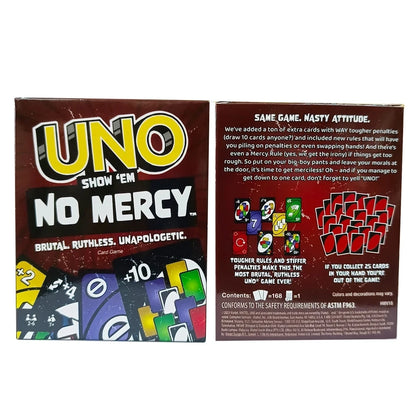 UNO No Mercy Super Mario Card Game – Fun Board Game for Kids & Adults, Christmas Gift & Party Toy