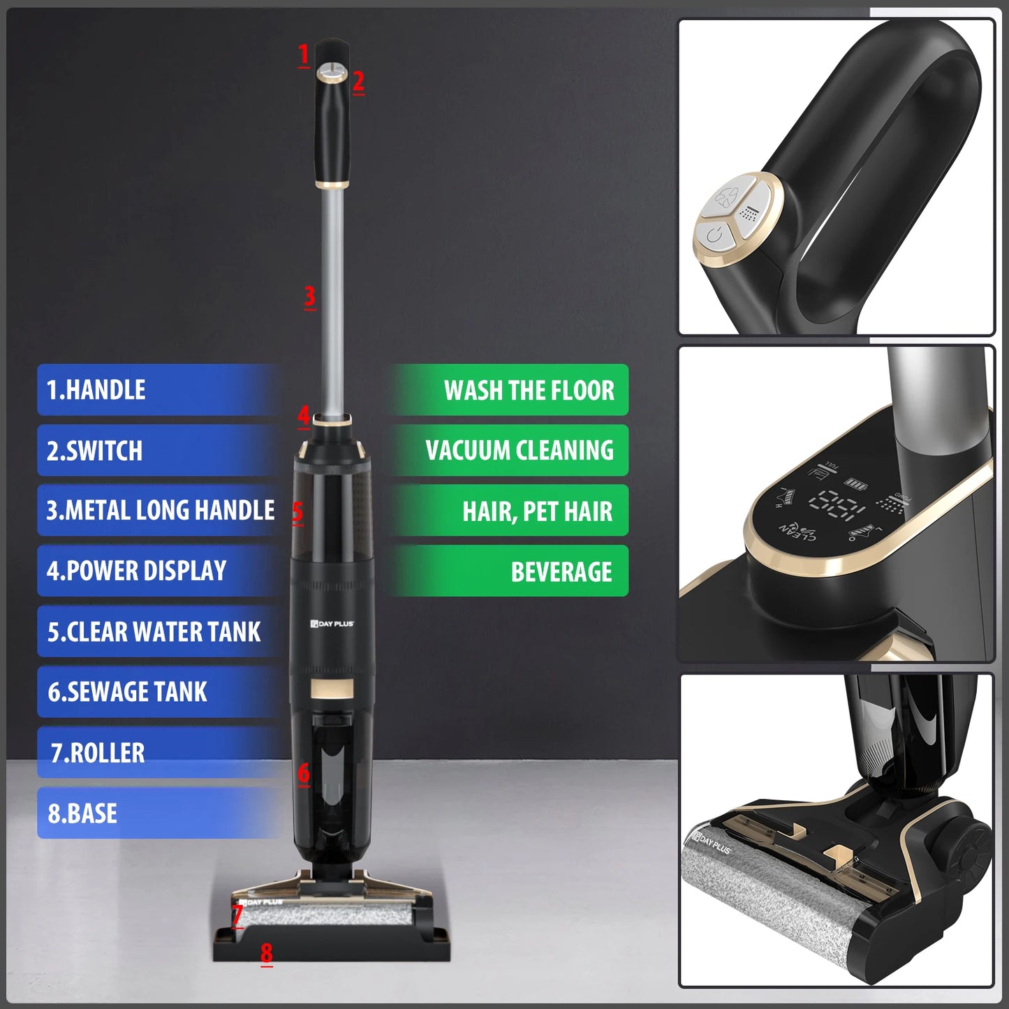 Self-Cleaning Cordless Wet & Dry Vacuum Cleaner