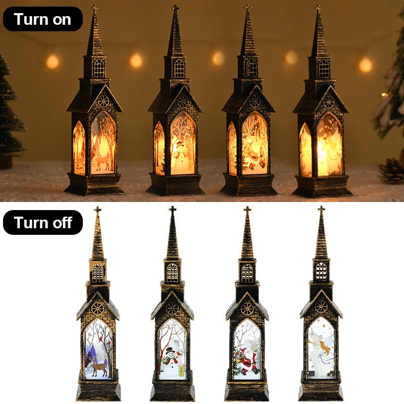 LED Lantern Lamp Table Ornament Christmas Decor