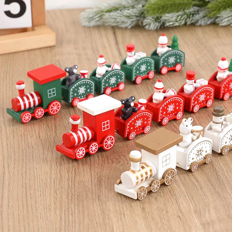 Christmas Wooden Train Decoration – Merry Christmas Ornament