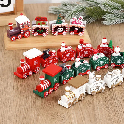 Christmas Wooden Train Decoration – Merry Christmas Ornament