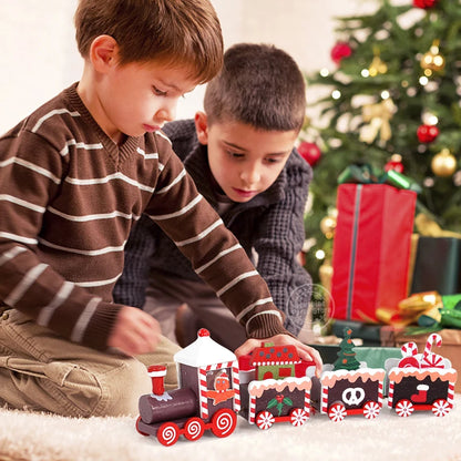 Christmas Wooden Train Decoration – Merry Christmas Ornament