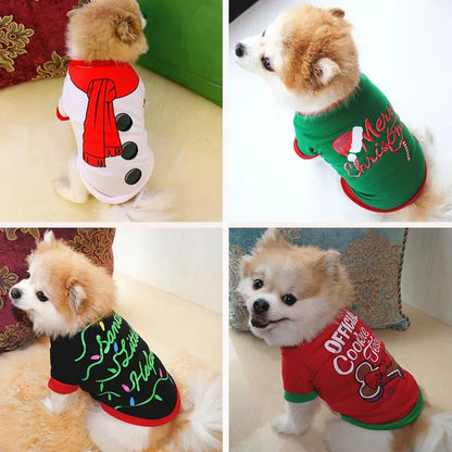 Christmas Dog Clothes – Warm Pet Shirt for Small & Medium Dogs