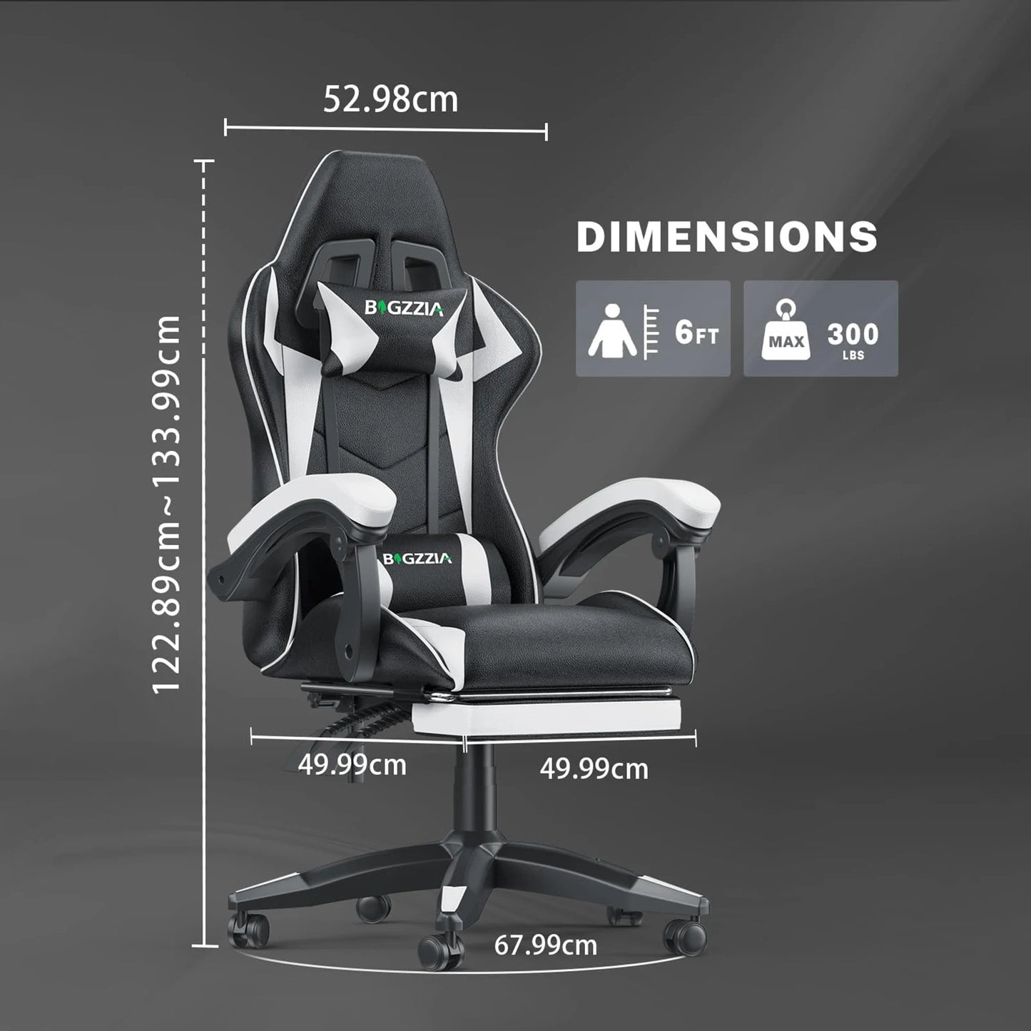 Gaming Chair with Footrest