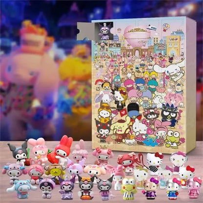 Miniso Sanrio Christmas Advent Calendar 2024 – Anime Figure Surprise Toys for Kids Navidad Gift