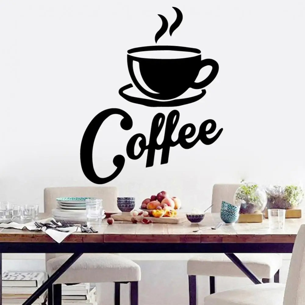 Coffee Wall Stickers – Decorative Vinyl Decals for Kitchen & Dining Room