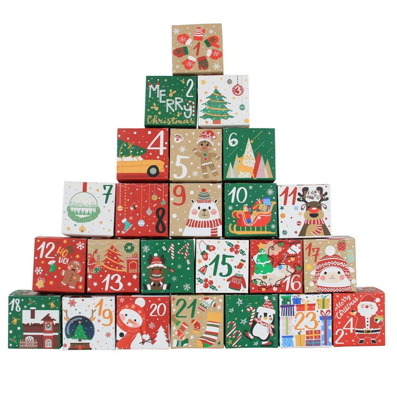 24PCS Christmas Advent Calendar Gift Boxes – Kids