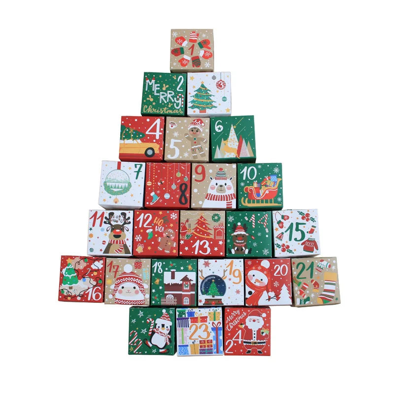 24PCS Christmas Advent Calendar Gift Boxes – Kids