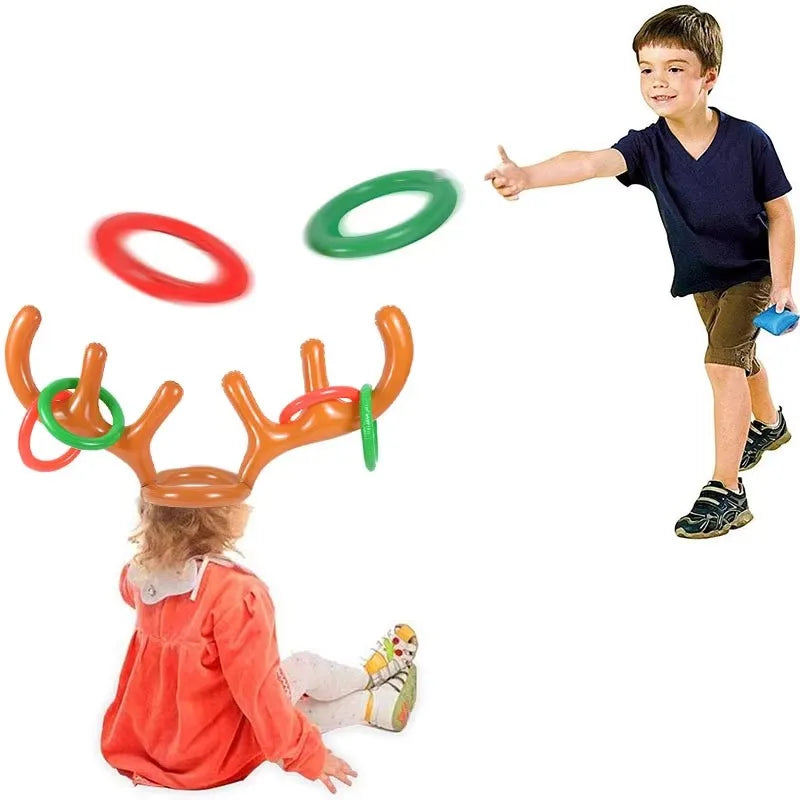 Inflatable Reindeer Antler Ring Toss Game