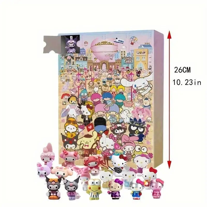 Miniso Sanrio Christmas Advent Calendar 2024 – Anime Figure Surprise Toys for Kids Navidad Gift