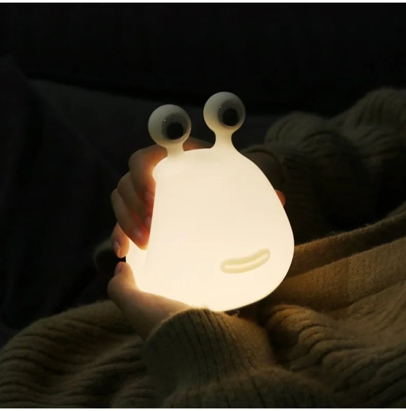 Cartoon Slug LED Night Light – Silicone Bedside Lamp | Eye-Protection Floor Lamp for Baby Room, Sleeping & Feeding | Kids Decor Toy