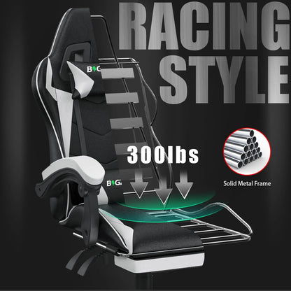 Gaming Chair with Footrest