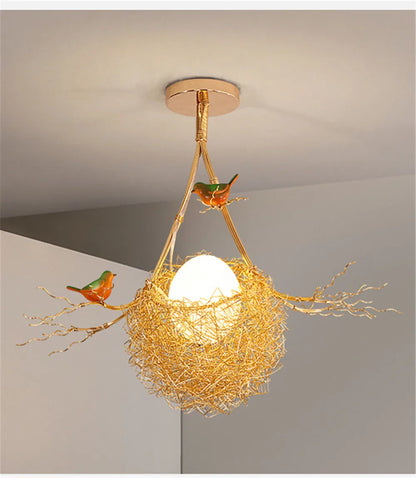 Bird Egg Shaped Chandelier – Rustic Luxury Hanging Minimalist Lamp for Living Room, Dining Table, Kitchen Island & Loft