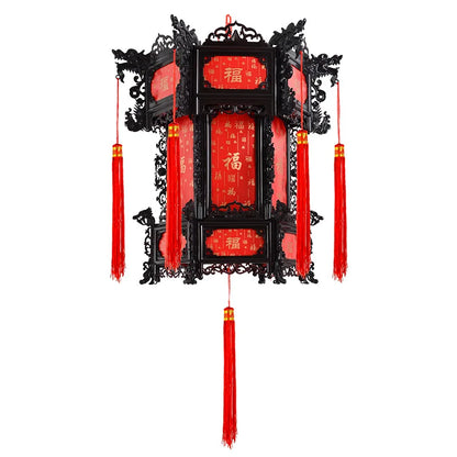 Chinese Antique Palace Lantern – Hexagonal Riding Lantern for New Year & Spring Festival | Restaurant & Home Decor Chandelier