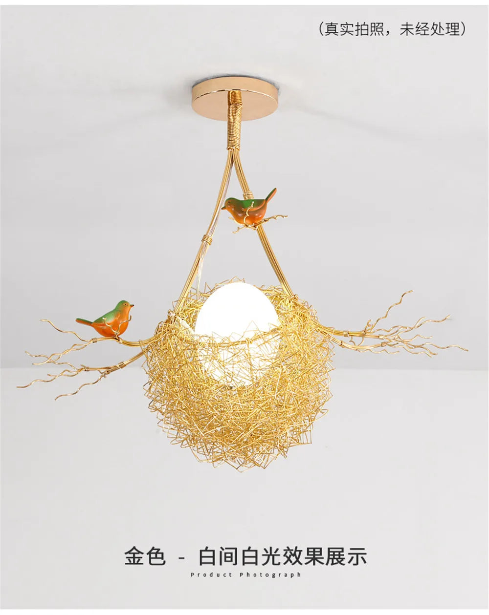 Bird Egg Shaped Chandelier – Rustic Luxury Hanging Minimalist Lamp for Living Room, Dining Table, Kitchen Island & Loft