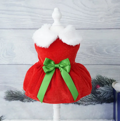 Christmas Dog Dresses for Small Dogs – Holiday Princess Dress for Puppies & Cats