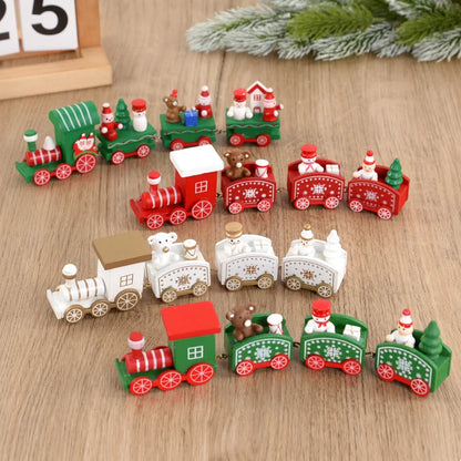 Christmas Wooden Train Decoration – Merry Christmas Ornament