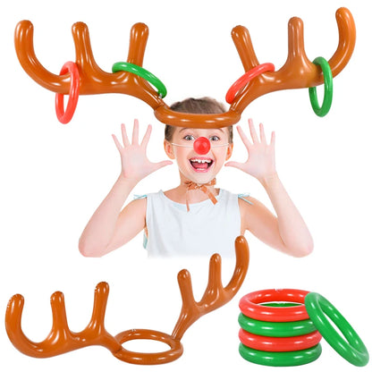 Inflatable Reindeer Antler Ring Toss Game