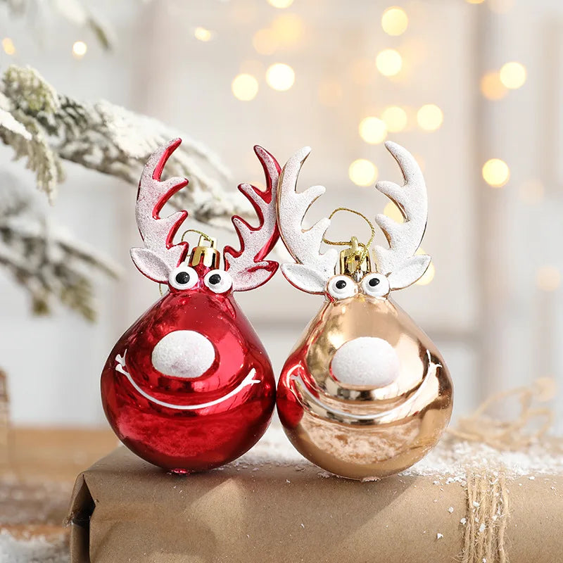 2pcs Elk Christmas Baubles – Festive Tree Ornaments for 2024