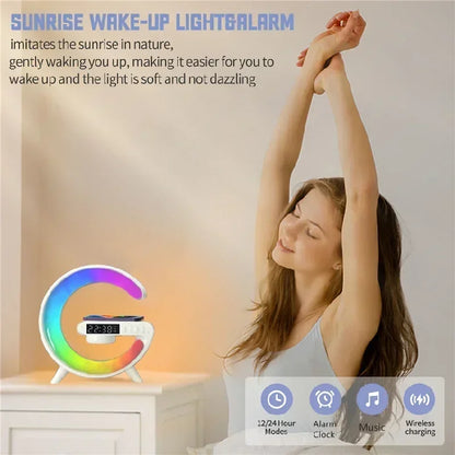 Wireless Charger - Light Alarm Clock Speaker