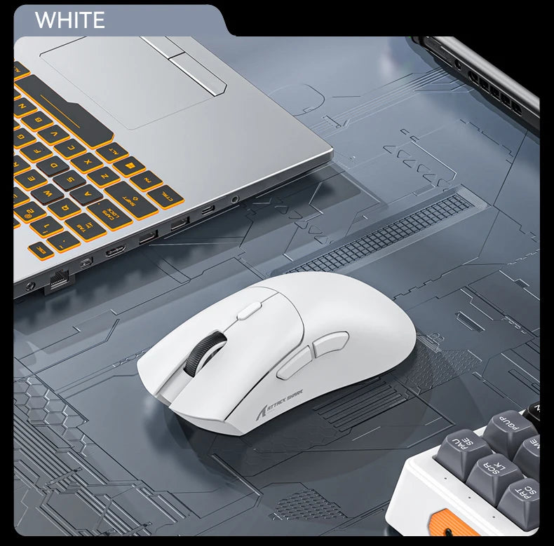 Attack Shark R1 Wireless Bluetooth Gaming Mouse – PAW3311 Sensor, 1000Hz Return Rate, Tri-Mode, Ergonomic, Rechargeable