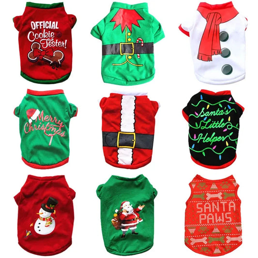 Christmas Dog Clothes – Warm Pet Shirt for Small & Medium Dogs