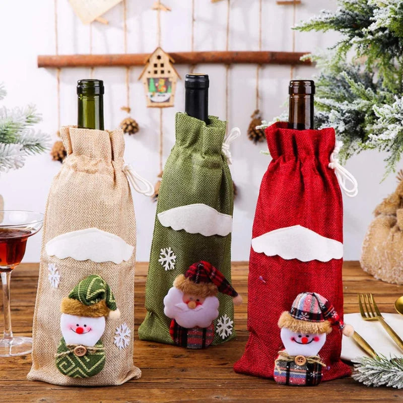 Creative Christmas Wine Bottle Set