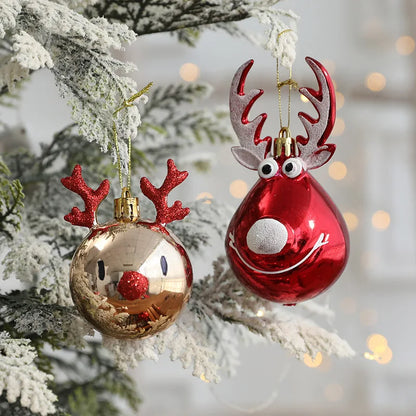 2pcs Elk Christmas Baubles – Festive Tree Ornaments for 2024