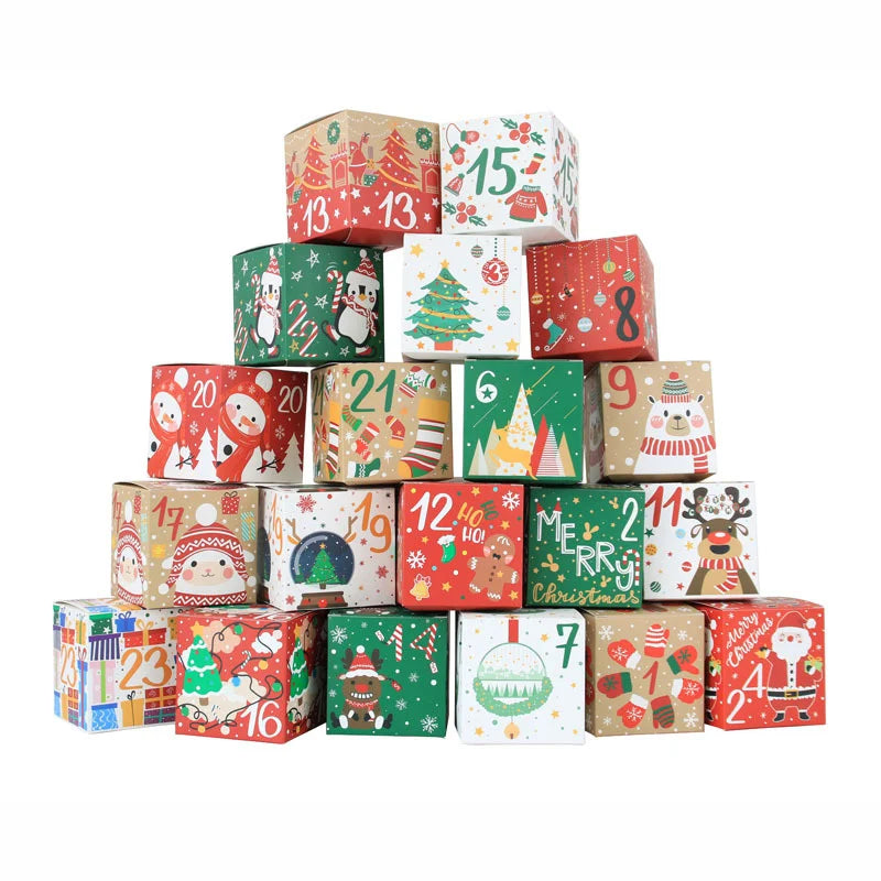 24PCS Christmas Advent Calendar Gift Boxes – Kids