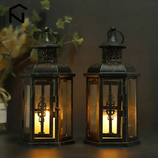 Vintage Nordic Candle Holder Lanterns – Aesthetic Hanging Iron Lantern