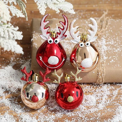 2pcs Elk Christmas Baubles – Festive Tree Ornaments for 2024