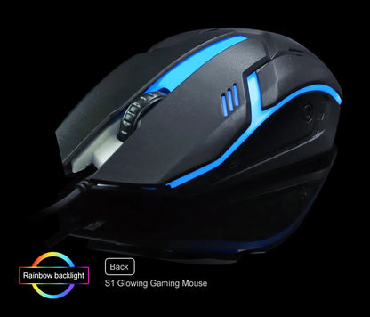 Gaming S1 Sports LED Backlit Wired Mouse – USB Wired for Desktop, Laptop, Mute Office Computer & Gaming Use