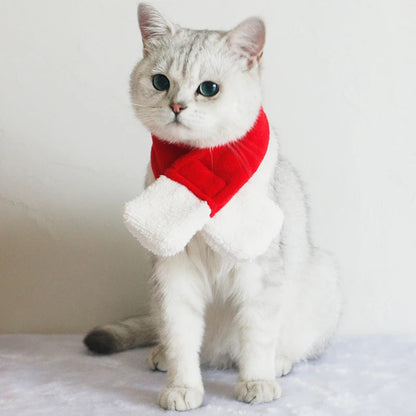 Christmas Pet Supplies – Plush Hat, Antlers Headband, Pearl Crown & Scarf for Cats and Dogs