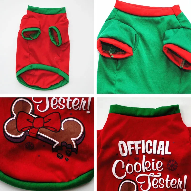 Christmas Dog Clothes – Warm Pet Shirt for Small & Medium Dogs