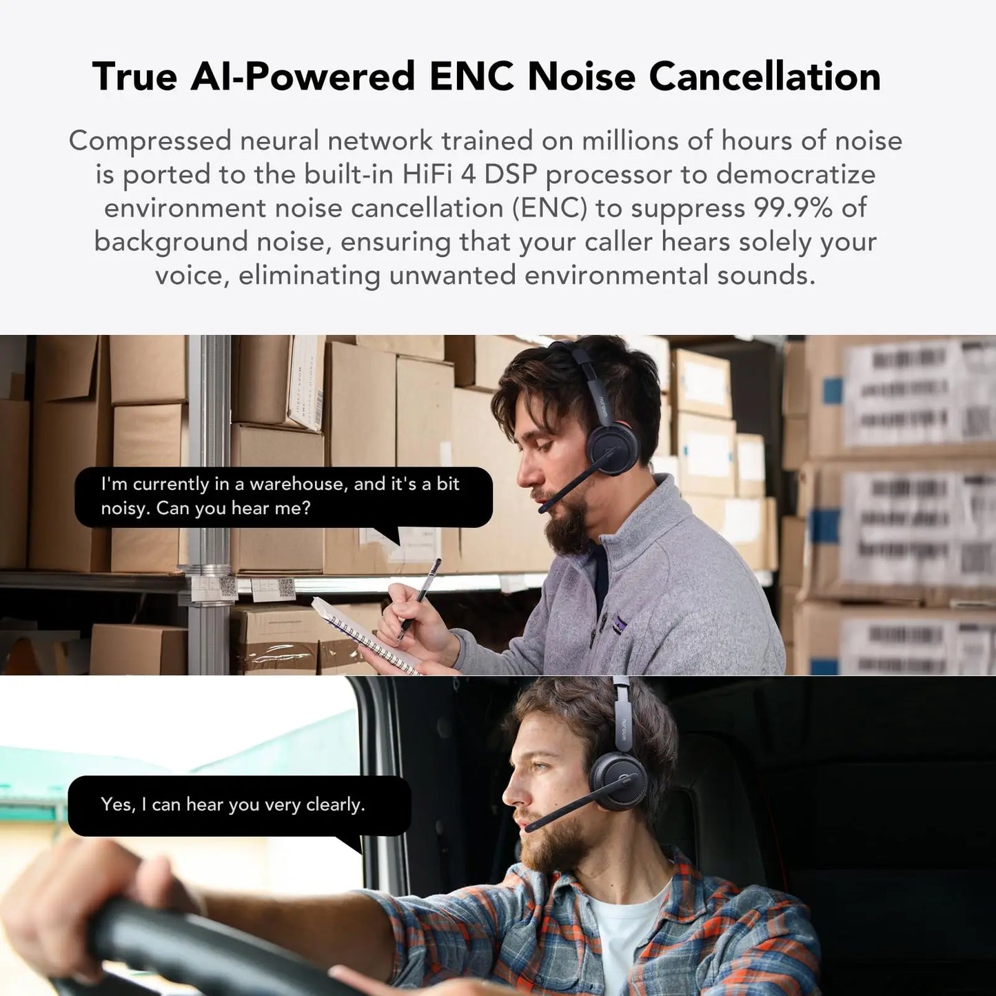 AI Noise Cancellation Headset