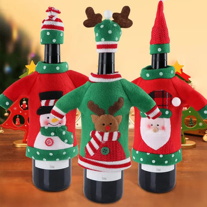 Creative Christmas Wine Bottle Set