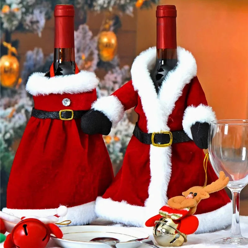 Creative Christmas Wine Bottle Set