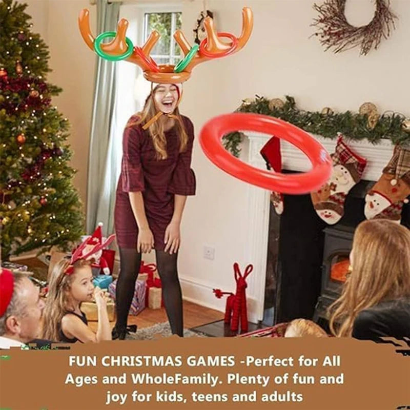 Inflatable Reindeer Antler Ring Toss Game