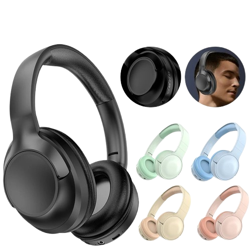  Bluetooth Headphones, Wireless Headset, Gaming Earphones, Sports Headphones, Noise Cancelling, Over-Ear Headphones, 10H Playtime, Wireless Audio, Comfortable Headphones, Travel Headset.